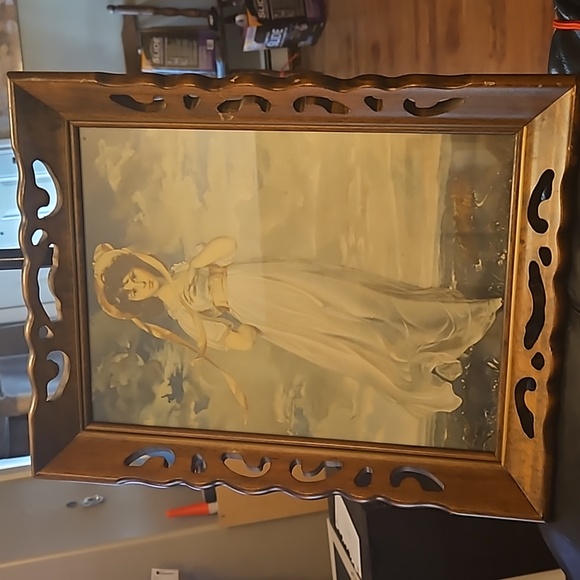 Vintage Pinkie recreation in a gorgeous vintage wooden frame - Picture 1 of 4